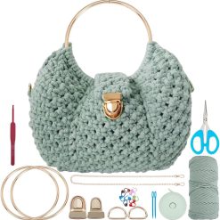 Macrame Bags for Women Macrame Purses and Handbags Macrame Kit 
for Beginners DIY Macrame Purse Kit with D Shaped Handle Hobbies Project 
for Starter Boho Gift for Friends