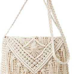 Crossbody Purse for Women Cute Macrame Hobo Satchel Bags Knit Summer Beach 
Bag Tassels Shoulder Crochet Tote Handbag