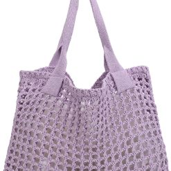 ENBEI Women's Beach Tote Bag, Crochet Knit Hollow Design, Stylish Tote for 
Beach,Travel and Everyday Use Aesthetic Handbag