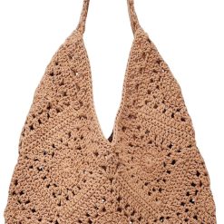 Crochet Beach Bag Beach Bags for Women Soft Summer Beach Tote Woven Purses 
for Summer Vacation
