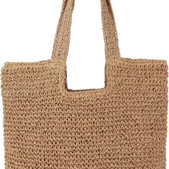 Straw Beach Tote Bag: Large Summer Boho Woven Bags - Rattan Handmade 
Shoulder Handbags for Women